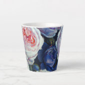 クラシックバロックバラフローラデザイン カフェラテマグ (正面)