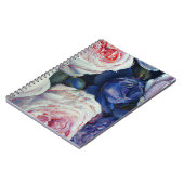 クラシックバロックバラフローラデザイン ノートブック (左側)