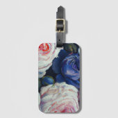 クラシックバロックバラフローラデザイン ラゲッジタグ (正面縦)