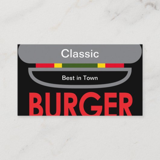 クラシックバーガー 名刺 (正面)