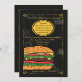 クラシックバーガーBBQ招待状 招待状 (正面/裏面)