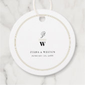 クラシックバーダブルモノグラムモダンフォト結婚ズ フェイバータグ (正面)