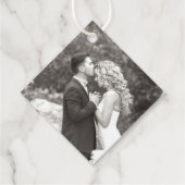 クラシックバーダブルモノグラムモダンフォト結婚ズ フェイバータグ (裏面)