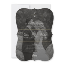 クラシックバーダブルモノグラムモダンフォト結婚ズ