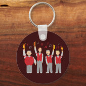 クラシックバーバーショップカルテット キーホルダー (正面)