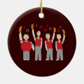 クラシックバーバーショップカルテット セラミックオーナメント (裏面)