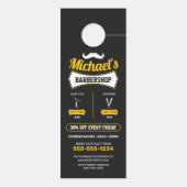 クラシックバーバーショップヘアカットひげそり理容師ショップ ドアノブサイン (裏面)