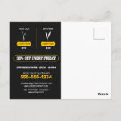 クラシックバーバーショップヘアカットひげそり理容師ショップ ポストカード (裏面)