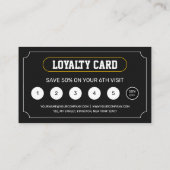 クラシックバーバーショップヘアカットひげそり理容師ショップ ロイヤリティカード (裏面)