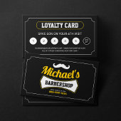 クラシックバーバーショップヘアカットひげそり理容師ショップ ロイヤリティカード