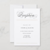 クラシックバー ウェディング レセプション 封入カード 招待状 (正面)