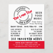 クラシックバー&グリルロゴ、パブ/ブルワリー広告ズ チラシ (正面)