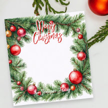 クラシックパインガーランドレッドオーナメント クリスマス