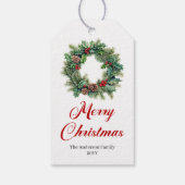 クラシックパインリース クリスマス ギフトタグ (裏面)
