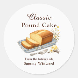 クラシックパウンドケーキギフト用ラベル ラウンドシール