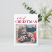 クラシックパターンメリークリスマスはがき ポストカード (スタンド正面)