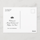 クラシックパターンメリークリスマスはがき ポストカード (裏面)