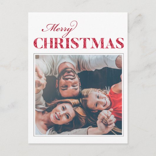 クラシックパターンメリークリスマスはがき ポストカード (正面)