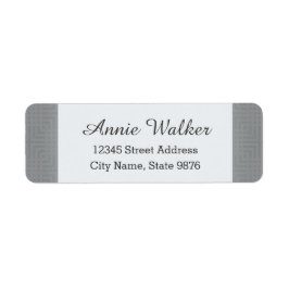 クラシックパターン – 銀 – カスタム差出人住所 ラベル