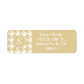 クラシックパター千鳥格子のンのベージュタンとホワイト ラベル (正面)