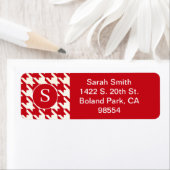 クラシックパタ千鳥格子のーンさくらんぼ赤と白 ラベル (インサイチュ)