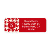 クラシックパタ千鳥格子のーンさくらんぼ赤と白 ラベル (正面)