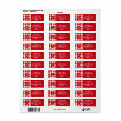 クラシックパタ千鳥格子のーンさくらんぼ赤と白 ラベル (フルシート)