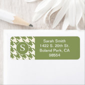 クラシックパタ千鳥格子のーンセージ緑と白 ラベル (インサイチュ)