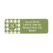 クラシックパタ千鳥格子のーンセージ緑と白 ラベル (正面)