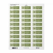 クラシックパタ千鳥格子のーンセージ緑と白 ラベル (フルシート)