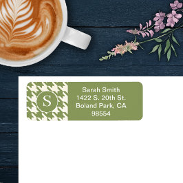 クラシックパタ千鳥格子のーンセージ緑と白 ラベル