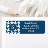 クラシックパタ千鳥格子のーン（青と白） ラベル (インサイチュ)