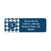 クラシックパタ千鳥格子のーン（青と白） ラベル (正面)