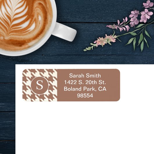 クラシックパタ千鳥格子のーンmochaムースとホワイト ラベル