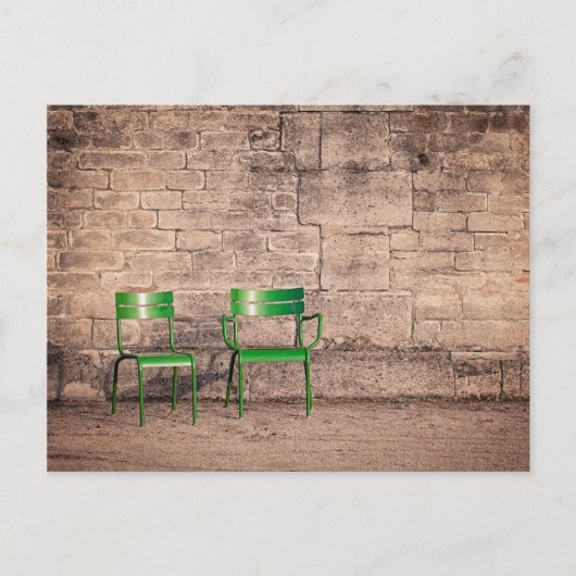クラシックパリパークチェアフォトポストカード ポストカード (正面)