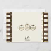 クラシックパンプキングリーティングカード 招待状 (裏面)