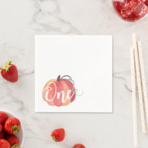 クラシックパンプキンファースト誕生日ナプキン