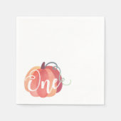 クラシックパンプキンファースト誕生日ナプキン スタンダードカクテルナプキン (正面)