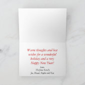 クラシックパーソナライズされたクリスマス シーズンカード (内部)