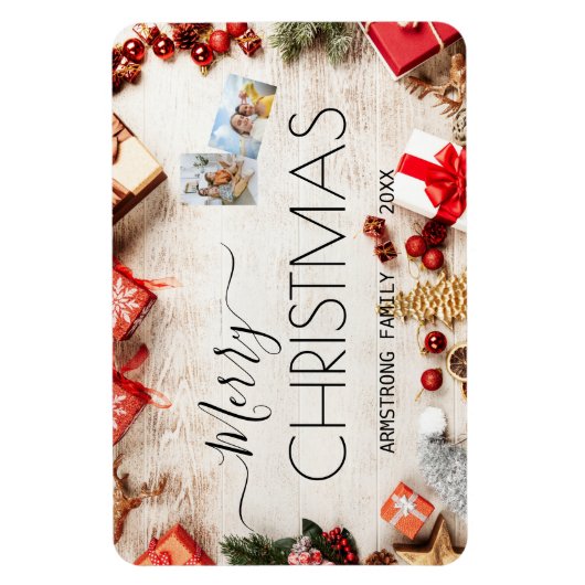 クラシックパーソナライズされたクリスマス マグネット (縦)