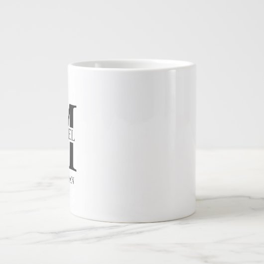 クラシックパーソナライズされたグロムスマンコーヒーマグ ジャンボコーヒーマグカップ (正面)