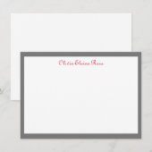 クラシックパーソナライズされたフラットノートカード 招待状 (正面/裏面)