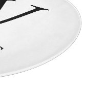 クラシックパーソナライズされたモノグラムと名前 カッティングボード (角)