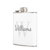 クラシックパーソナライズされたモノグラムと名前 フラスク (左)