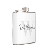 クラシックパーソナライズされたモノグラムと名前 フラスク (右)