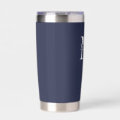 クラシックパーソナライズされたモノグラムと名前 保温保冷タンブラー (正面)