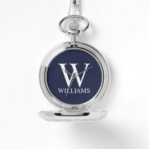 クラシックパーソナライズされたモノグラムと名前 腕時計