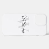 クラシックパーソナライズされたモノグラムと名前 iPhoneケース (裏面横)