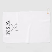 クラシックパーソナライズされたモノグラムゴルフクラブ ゴルフタオル (横)