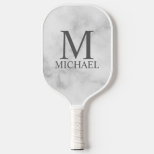 クラシックパーソナライズされたモノグラム及び名前Pickleball ピックルボールラケット